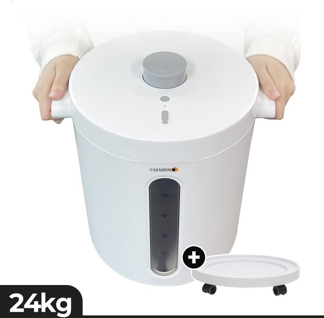 공구34차/ 마이미 진공쌀통 [24kg대용량/유무선] 26년+특허기술(트레이+충전식+압축+진공)쌀벌레방지 밥맛보장 신선도유지 저소음, 화이트 24kg [업그레이드 25년형] 쿠팡특가, 1개