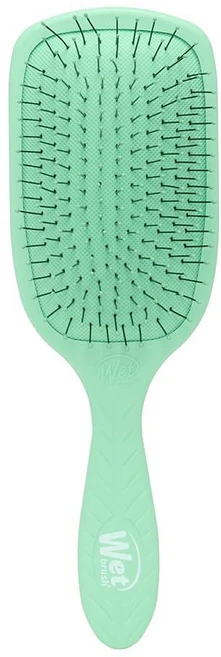 Wet Brush Go Green 패들 디탱글러 헤어 브러시 그린 - 매우 부드러운 IntelliFlex 디탱글링 빗살 AquaVent 디자인 헤어 트리트먼트를 고르게 펴, 그린 패들 디탱글러, 1개 - 쿠팡
