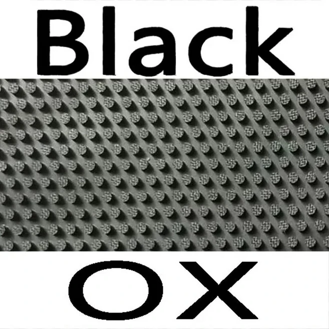 초 롱 여드름 아웃 탁구 고무 스펀지 없음스펀지, 색상: 3. black OX, 1개 - 쿠팡