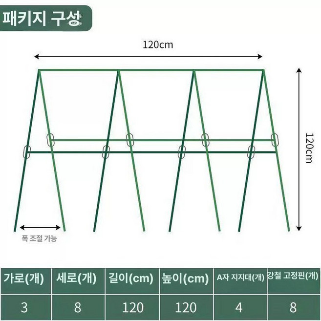 넝쿨 지지대 고추 호박 굵기 원예 포도 1개 굵기, 16mm E, 중간