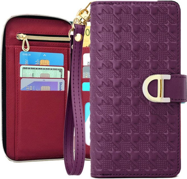 에스엠씨 피스타 가죽 지퍼 지폐카드수납 다이어리 휴대폰 케이스 + 스트랩