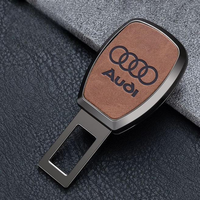 차량 안전벨트 연장 클립 자동차 벨트클립, 10. 브라운 스웨이드 클립 (아우디), 1개