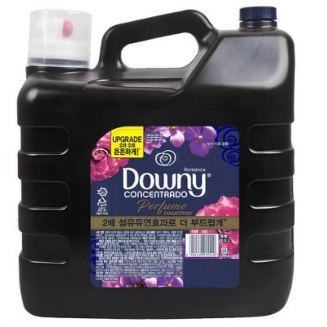 다우니 고농축 섬유유연제 로맨스 본품, 8.5L, 4개