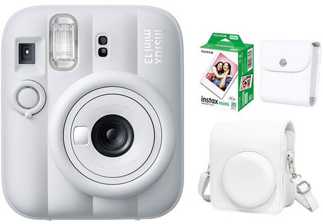 Fujifilm Instax Mini 13, 1套, 白色+底片收納包+20張底片+專用皮套
