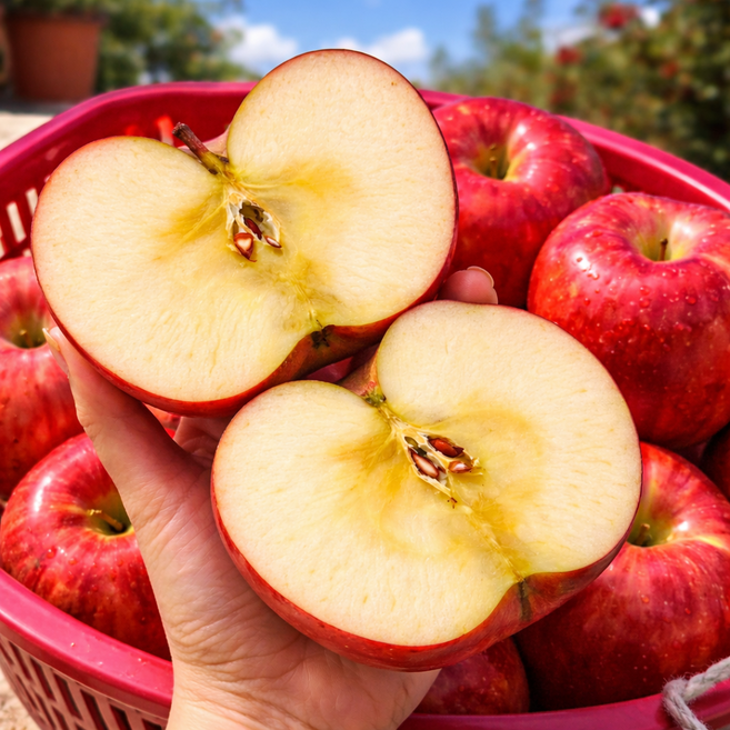 [딱5일만 반값할인] 청송 세척 꿀이팡팡 터지는 햇 부사 사과 5KG 대과, 1박스