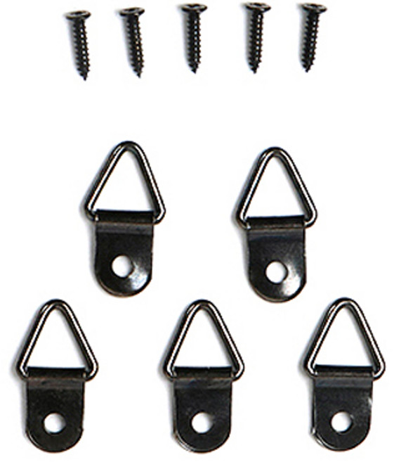 [셀프벨] 액자용 고리+나사 세트 모음, 8mm 액자 삼각고리 - 블랙, 5개