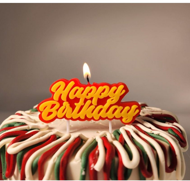 권담 필기체초 두가지색상 생일초 파티초 이벤트초, 빨강필기체초+핑크필기체초 4p