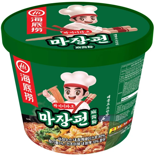 하이디라오 마장펀 누들컵 130g, 12개