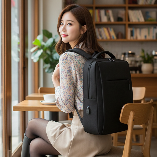 메리레이디 데일리 초경량 슬림 노트북 백팩