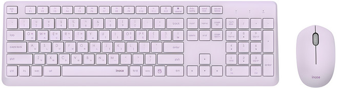 아이노트 무선 키보드 + 마우스 세트, KM730R, 퍼플, 일반형