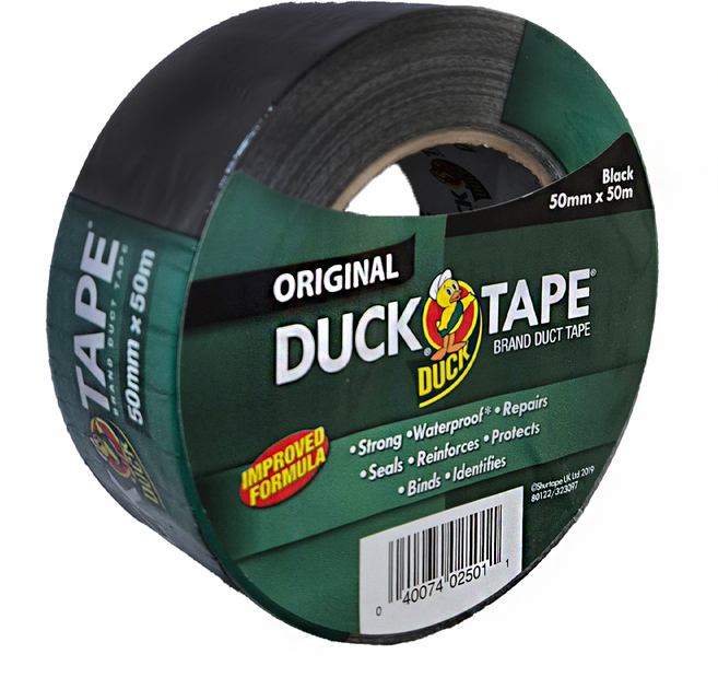 덕테이프 오리지널 블랙 50mm x 50M, 1개