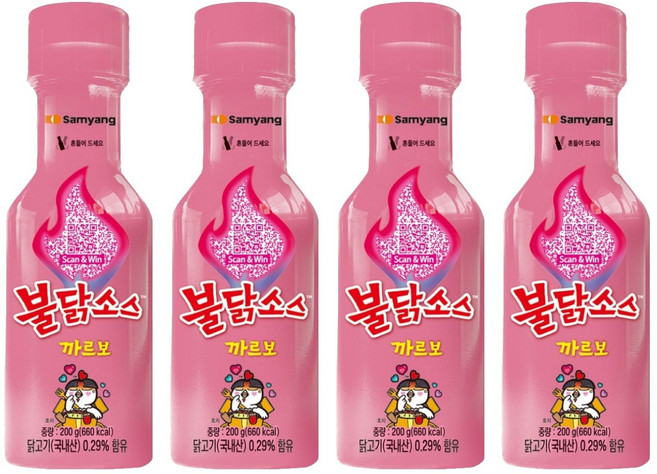 삼양 까르보불닭소스, 200g, 4개