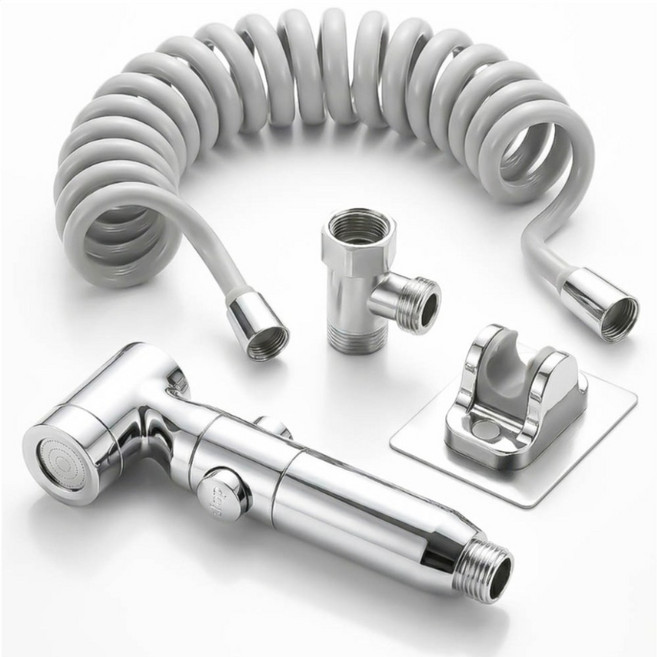 디노브 욕실 스프레이건 3m 코일호스, 그레이, 1개