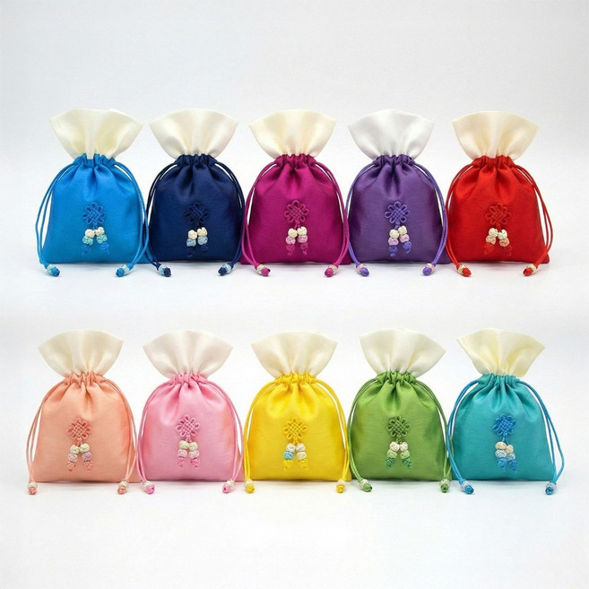 소소지점 전통 복주머니, 30개, 단색 복주머니 세트