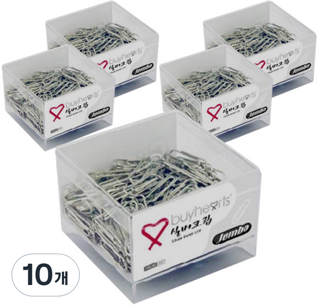 점바이하츠 점보 실버크립 JCC, 210개입, 10개