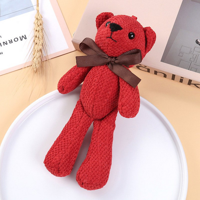 [목화상회] 부드러운 벨벳 곰인형 키링