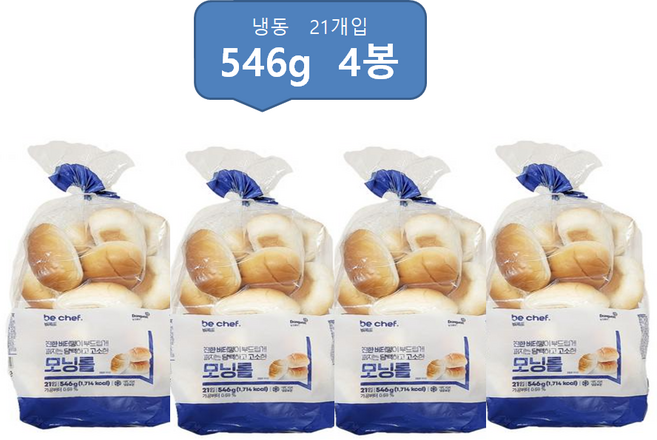 동원홈푸드 비셰프 모닝롤 546g (21입 냉동), 4개