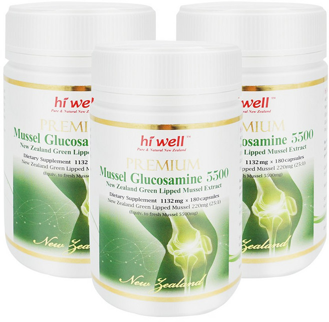하이웰 프리미엄 홍합 글루코사민 5500 540베지캡슐, 3개, 180정