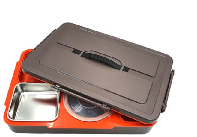 주방이모 리빙 보온 도시락 업소용 배달용 식판, 도시락+가방, 1개