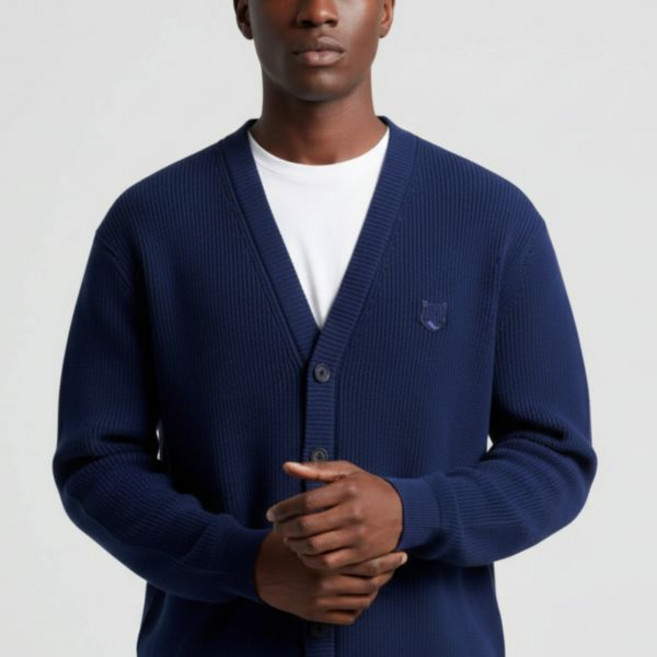 공식정품 메종키츠네 남성 가디건 니트 선물 MAISON KITSUNE BOLD FOX HEAD PATCH COMOFRT RIBBED CARDIGAN (MM00506KT1098-