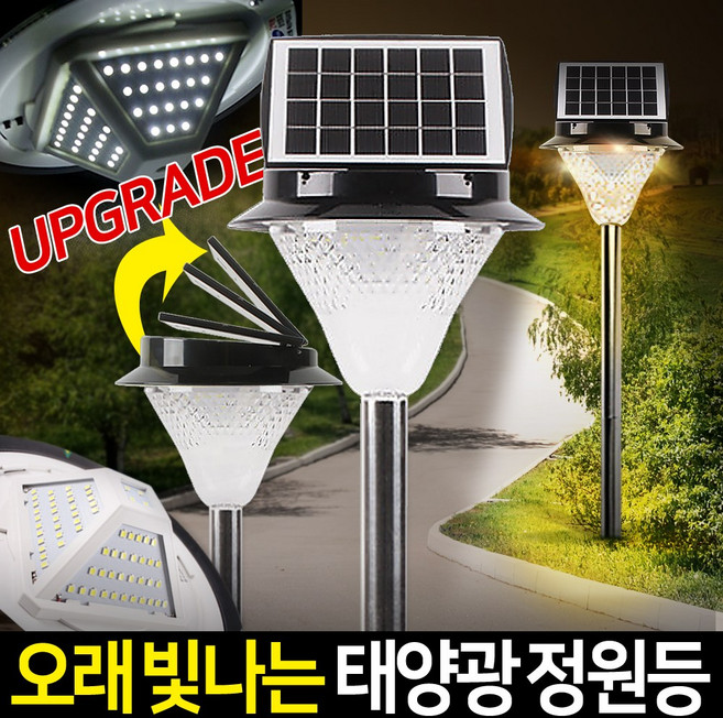 신성나라 태양광 정원등 66구 태양열 조명등 LED 잔디등, 흰빛, 벽걸이형(흰빛)