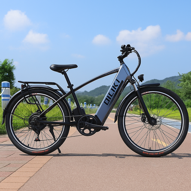 Javellokick 산악 전기자전거 MTB 26인치 성인용 전동 출퇴근 리튬 배터리 산악용 자전거, 그레이, 알루미늄 합금