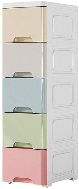 馬卡龍密封款收納櫃, 五層_馬卡龍