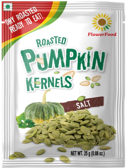 플라워푸드 구운 호박씨 소금맛 소포장 견과, 10개, 25g
