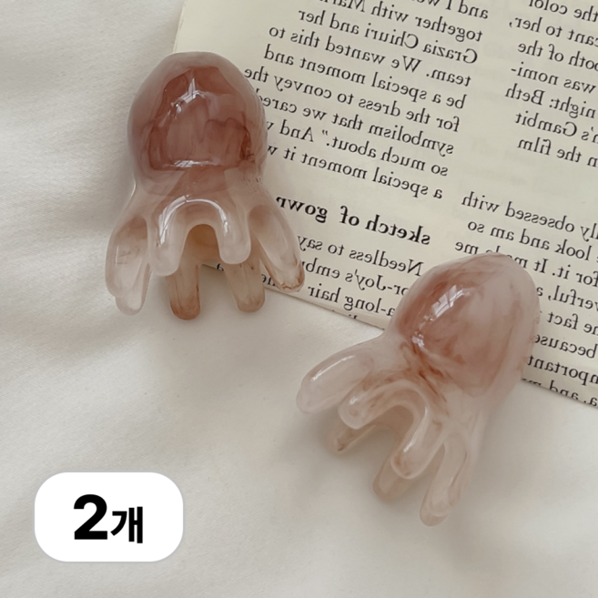 로멀리 1+1 문어 두피 괄사 마사지기, 핑크, 2개