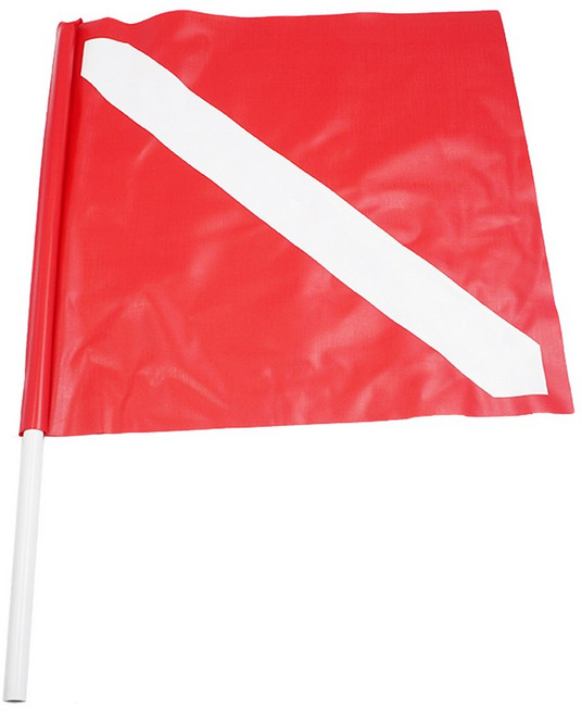 다이빙 부이 세트 스노쿨링 스노클 부표 프리 볼더블 물놀이 에어백 표면 로프, 잠수기(깃대포함)