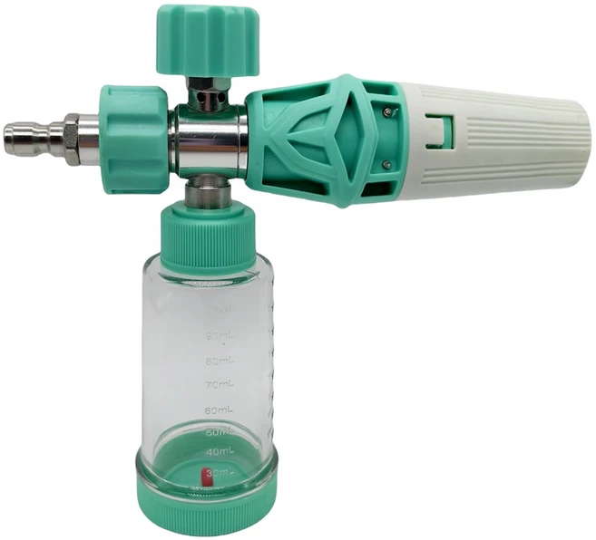 100ml 폼 랜스 스노우 스프레이어 고압 세차건 비눗물 분사기 1/4인치 퀵 커넥터 포함, 03 Blue