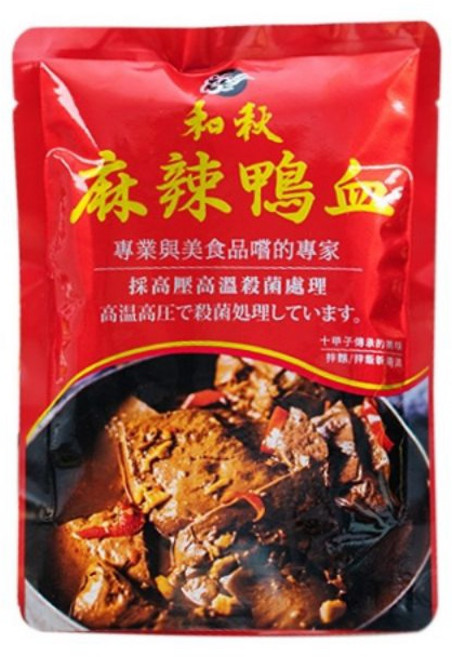 麻辣鴨血 常溫保存 - 麻辣鴨血火鍋, 1個, 和秋 麻辣鴨血450g, 450g