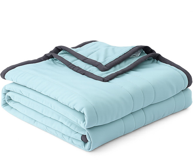 투데이리빙 폭신 사계절 양겹 이불 시원한 여름 침구 입체 퀄팅 겹이불 차렵 홀이불 통기성 좋은 깃털솜 가벼운 에어컨 담요, 민트, 1개