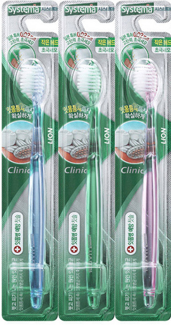 시스테마 클리닉 콤팩트 칫솔, 1개입, 3개