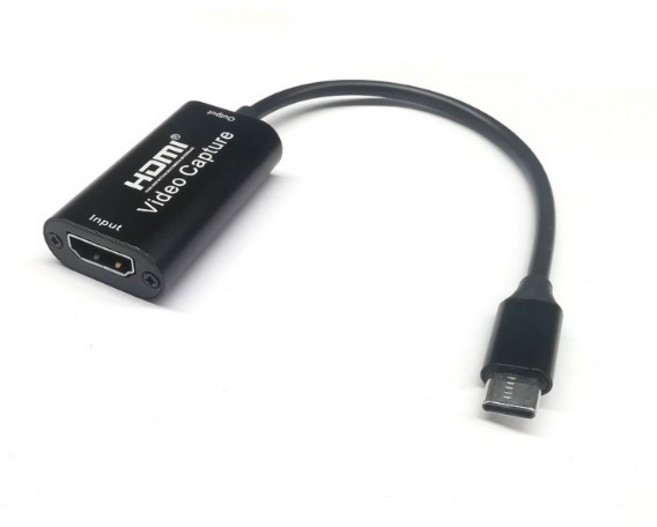 勁昕科技 HDMI採集卡帶Type-C線 4K輸入1080p輸出 影音錄製直播推流 HDTV, 1個