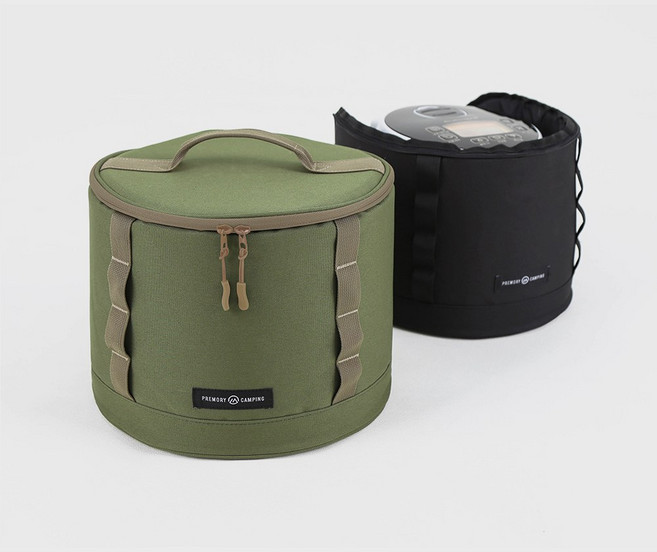 프리모리 캠핑 전기 밥솥 다용도 스노우피크 강염버너 가방, 카키, 1개