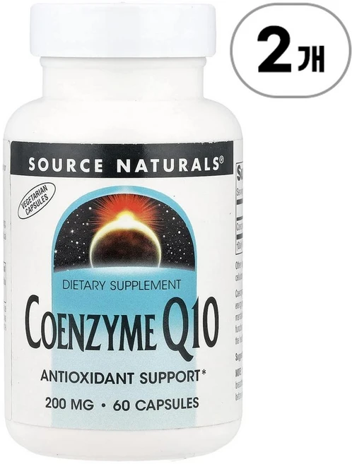 소스 내추럴스 코엔자임 Q10 200mg Source Naturals Coenzyme Q10 200 mg 60정, 2개 - 쿠팡