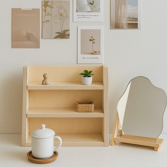 원목 주방선반 컵수납 책상정리 홈카페 식탁 미니 다용도 미니선반 3단, 다크월넛, 1개