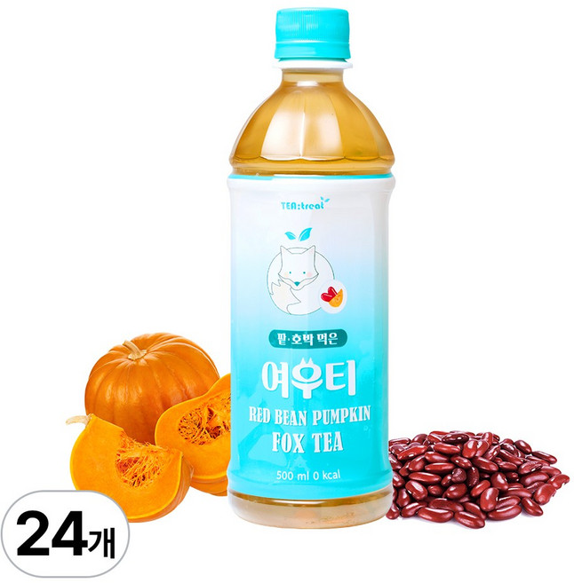티트리트 여우티 호박팥차, 500ml, 24개
