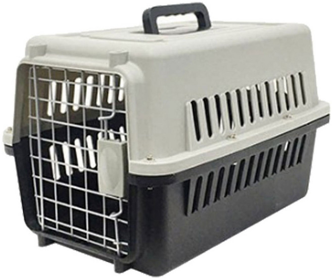 마마쇼 세이프락 강아지 고양이 켄넬 이동장 캐리어, 블랙, 1개