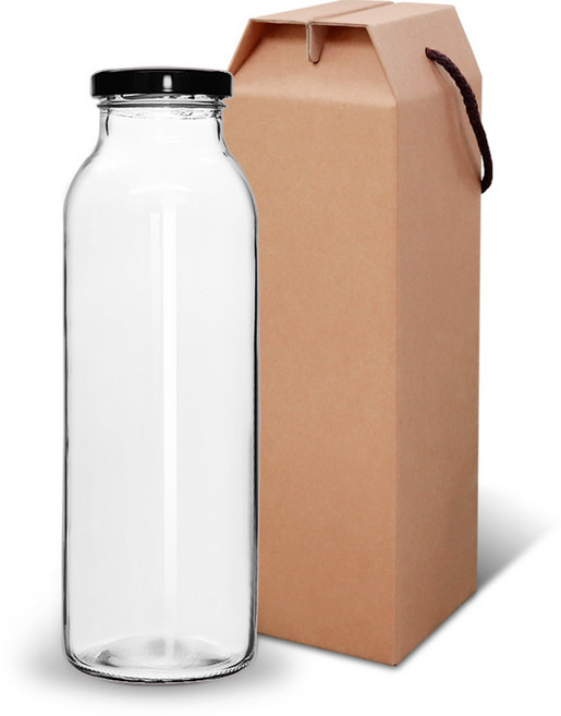 유리병 유리우유병 750ml+선물상자 세트구성, 유리우유병 750+고급형 주스 대, 철캡 골드 1P, 1개