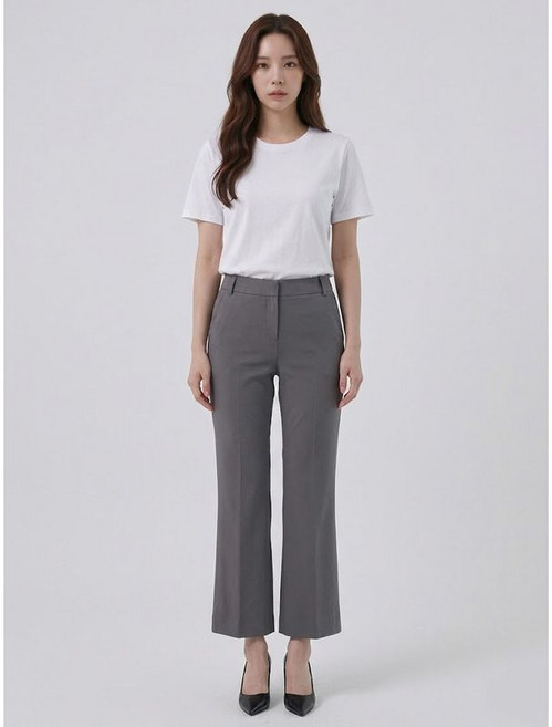 샤트렌 그레이 캐주얼 세미 부츠컷 팬츠 HCCMPT801