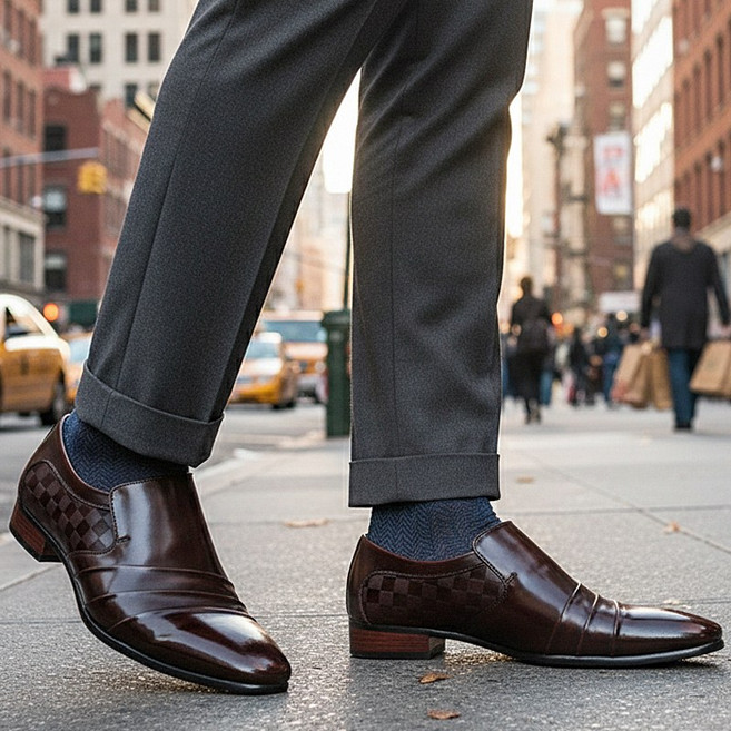 [한정판매] MDS-22 쥬르단슬립 소가죽 남성구두 정장화 로퍼 키높이 면접 예식구두