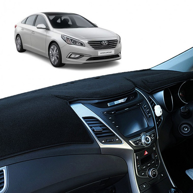현대 LF 소나타 마이크로 벨벳 자동차 대시보드커버 패드 썬커버 난반사 대쉬보드커버, 상세페이지 참조, 일반형_H044 (14년-16년 센터무)