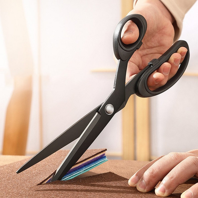 콜콜러브 프리미엄 재단 가위 다목적 사무용 가위 22.5x7.8cm, 1개, 블랙