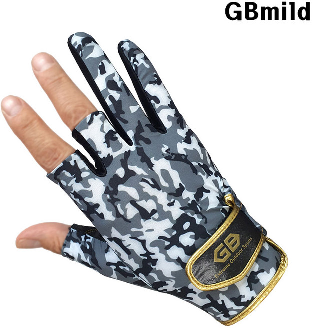 GB UV 아스킨 썸머 글러브 3컷 낚시장갑 GB-F2402, 1개, 카모