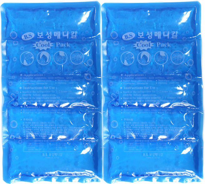 보성메디칼 냉 찜질팩(5단) 아이스팩 얼음팩 냉팩, 2개