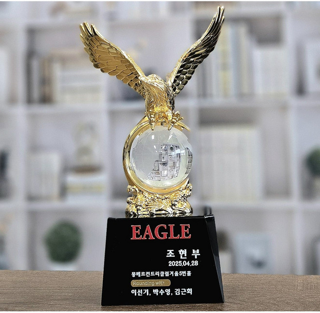 [좋은상패] 골프트로피 홀인원트로피 싱글트로피 홀인원패 골프이글패 골프싱글패 이글트로피 우승대회골프상패 골프상패 골프기념패 JSE503, 1개, 금색