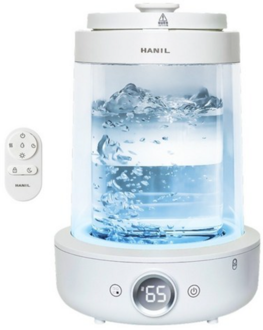 한일전기 분리형 통세척 대용량 저소음 물멍 가열식 가습기, 색상 화이트, HGSSP-300SW, 시간당 분무량