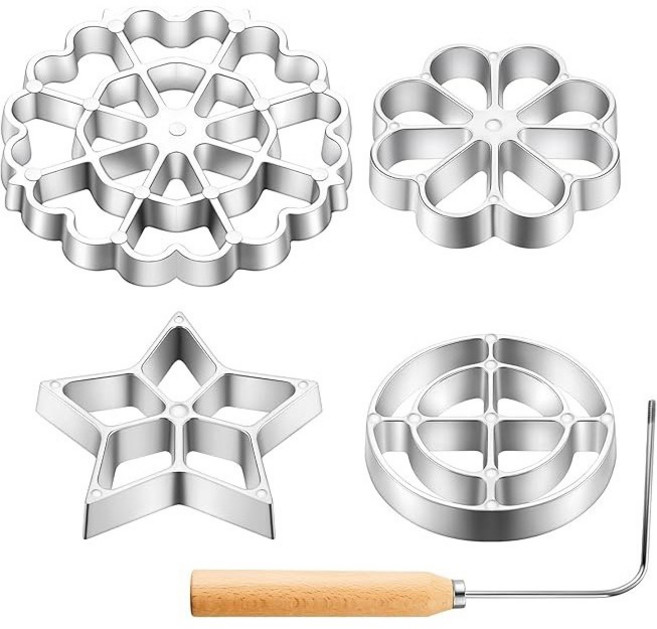 쿠키커터 쿠키틀 하트모양 미니 5종 세트 스텐 베이킹도구 쿠키만들기 홈베이킹, 5세트, 실버